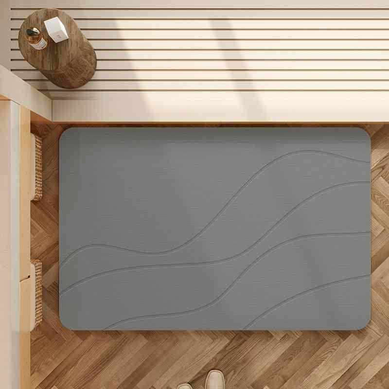 バスマット 珪藻土 速乾 吸水マット 浴室マット 防滑 玄関マット 足拭きマット ライトグレー ダークグ..