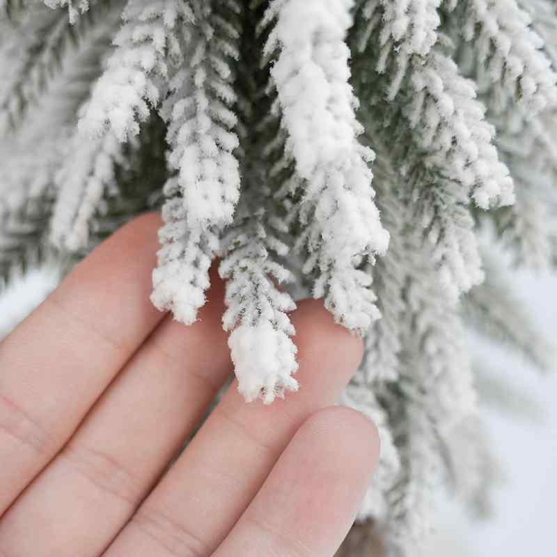 クリスマスツリー 卓上 雪化粧 18cm 25cm 30cm 35cm PE素材 ミニツリー デスク 飾り オーナメント イベ..