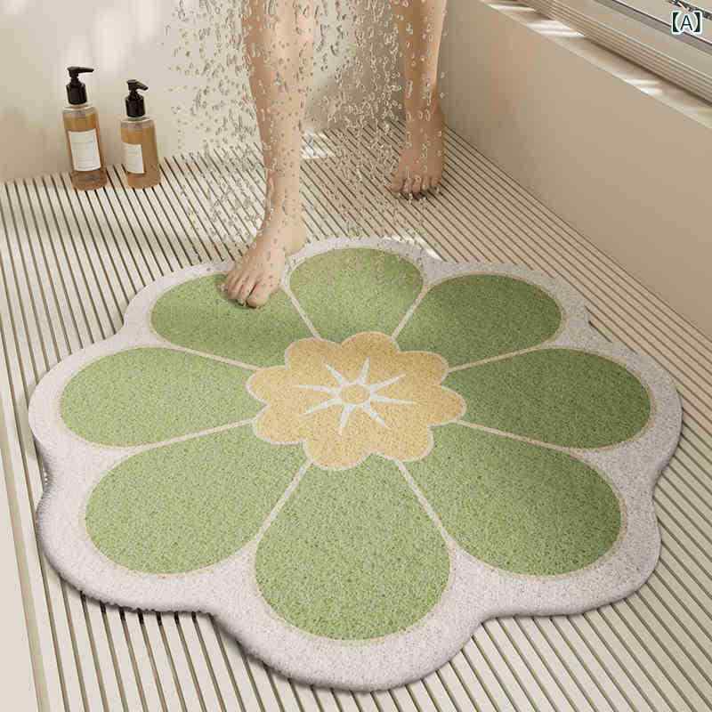 バスマット レディース ベビー 浴室足ふきマット 浴槽マット 防滑 転倒防止 接触冷感 吸水速乾 花柄 かわいい 50cm 60cm 70cm 80cm ピンク系 2