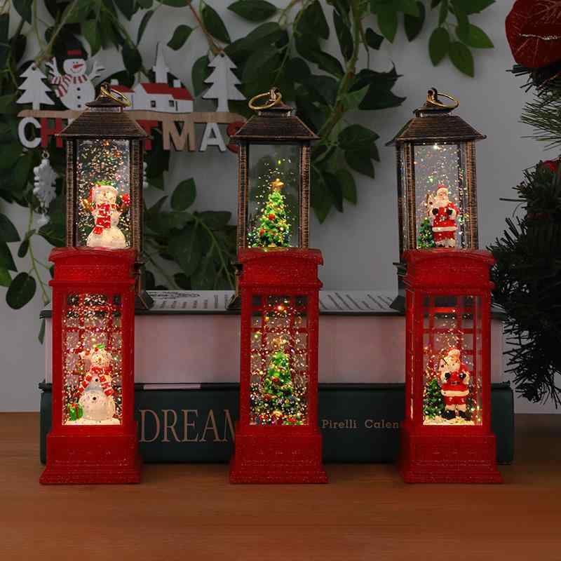Christmas Tree - クリスマス イルミネーション オブジェ サンタクロース スノーマン クリスマスツリー ランタン LEDライト 電飾 卓上 飾り オーナメント プラスチック製 かわいい カートゥーン