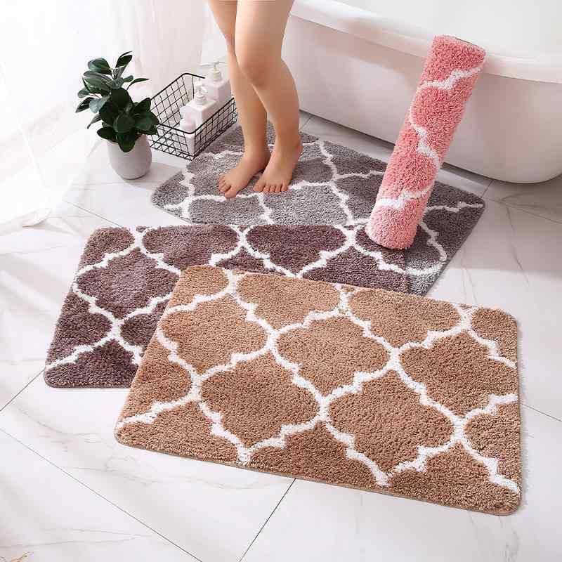 玄関マット バスマット トイレマット 足拭きマット 吸水 速乾 滑り止め付き マイクロファイバー ストラ..