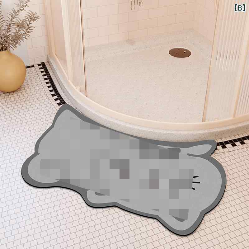 マット 浴室用マット かわいい動物柄 シリカゲル素材 速乾 吸水 滑り止め 異形 40cm 60cm 50cm 80cm 60cm 90cm 80cm 120cm