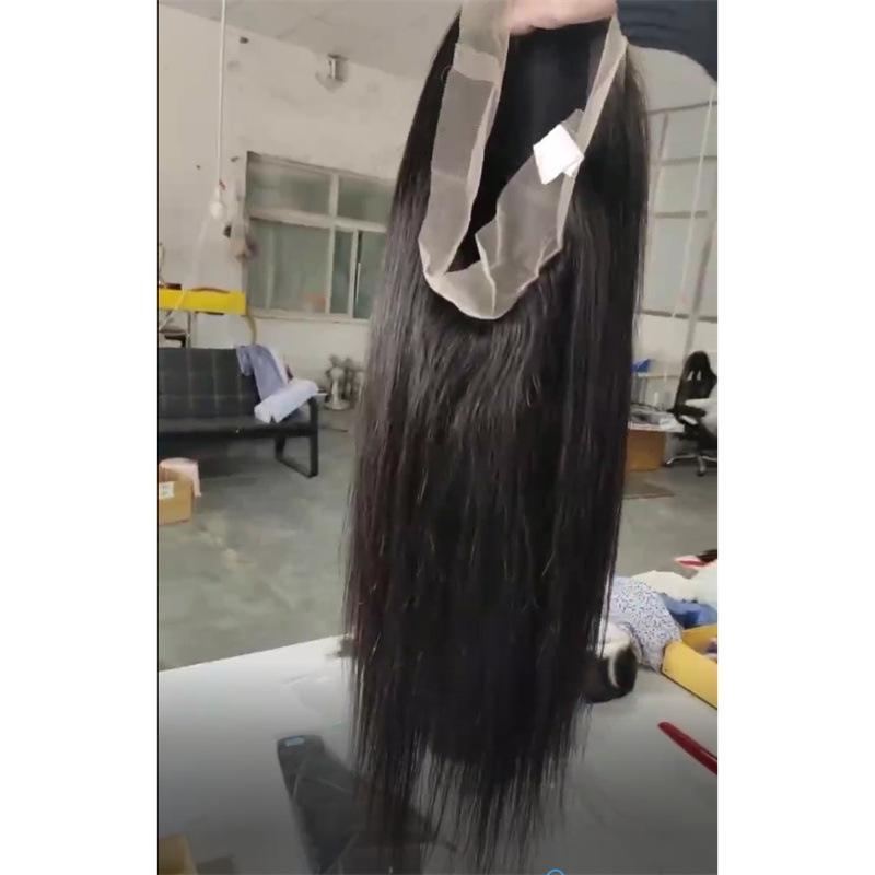 ウィッグ 女性用 フルレース 人毛100% ストレート ヘアピース かつら 医療用 普段使い ナチュラル 自然 黒髪 10inch 12inch 14inch 16inch 18inch 20inch 22inch