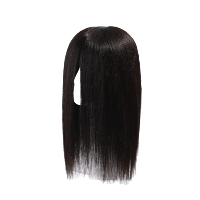 ウィッグ 女性用 全頭かつら ミディアム ロング 鎖骨ヘア 前髪 自然色 人毛100% 通気性 手織り アレンジ可能