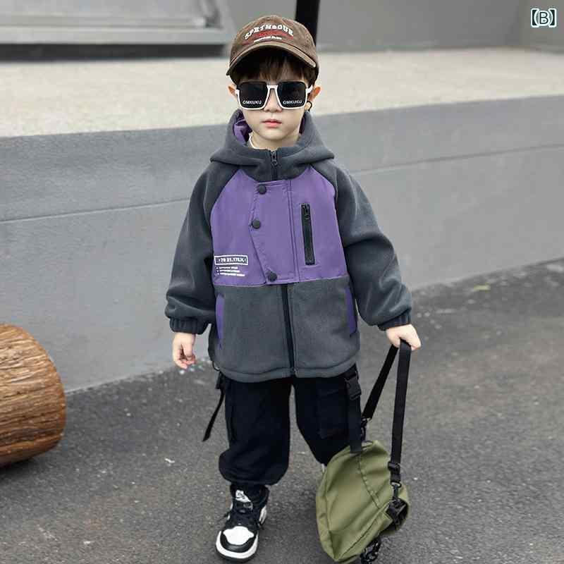 子供服 アウター 男の子 裏起毛ジャケット 秋冬 3歳 4歳 5歳 6歳 7歳 8歳 幼児 フ...