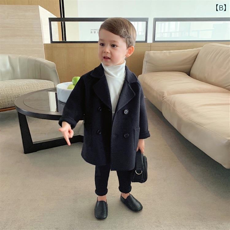 子供服 コート 男の子 アウター 韓国風 おしゃれ ボーイズ ジャケット 中長丈 普段...