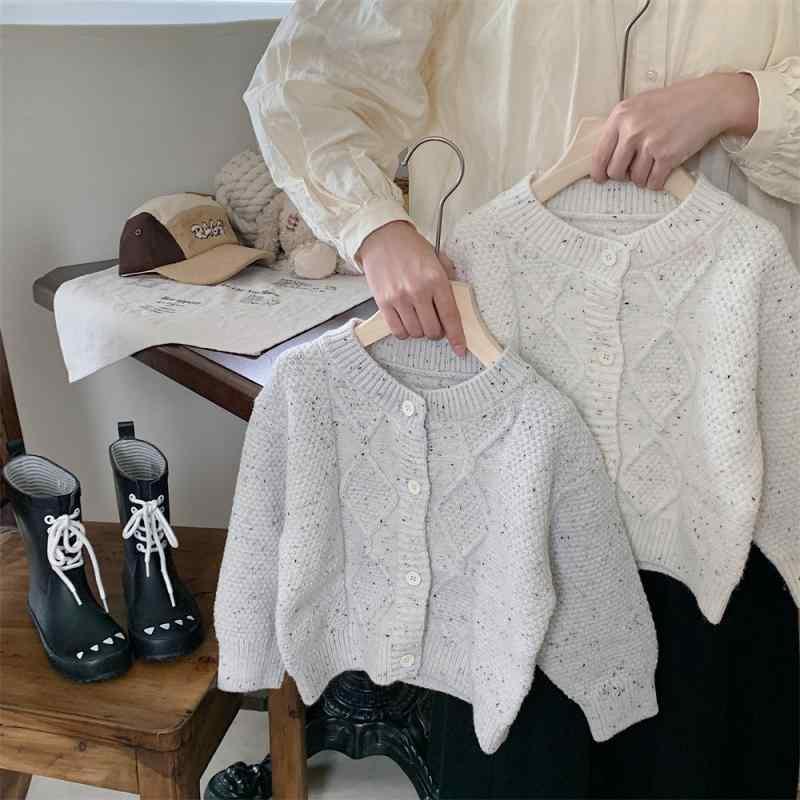 ニット・セーター キッズ 韓国風 子供服 ニット カーディガン 女の子 男の子 ケーブル編み 春秋 厚手 ..