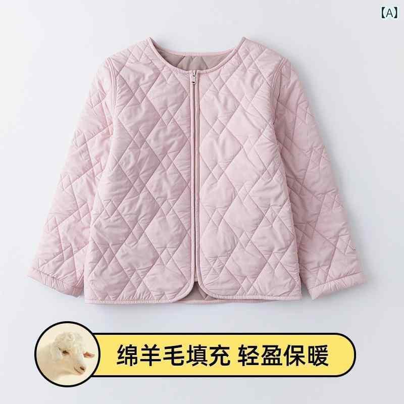 子供服 アウター 男女兼用 ボアジャケット キッズ 中綿入り あったか 丸首 厚手 防寒 秋冬 かわいい 無..