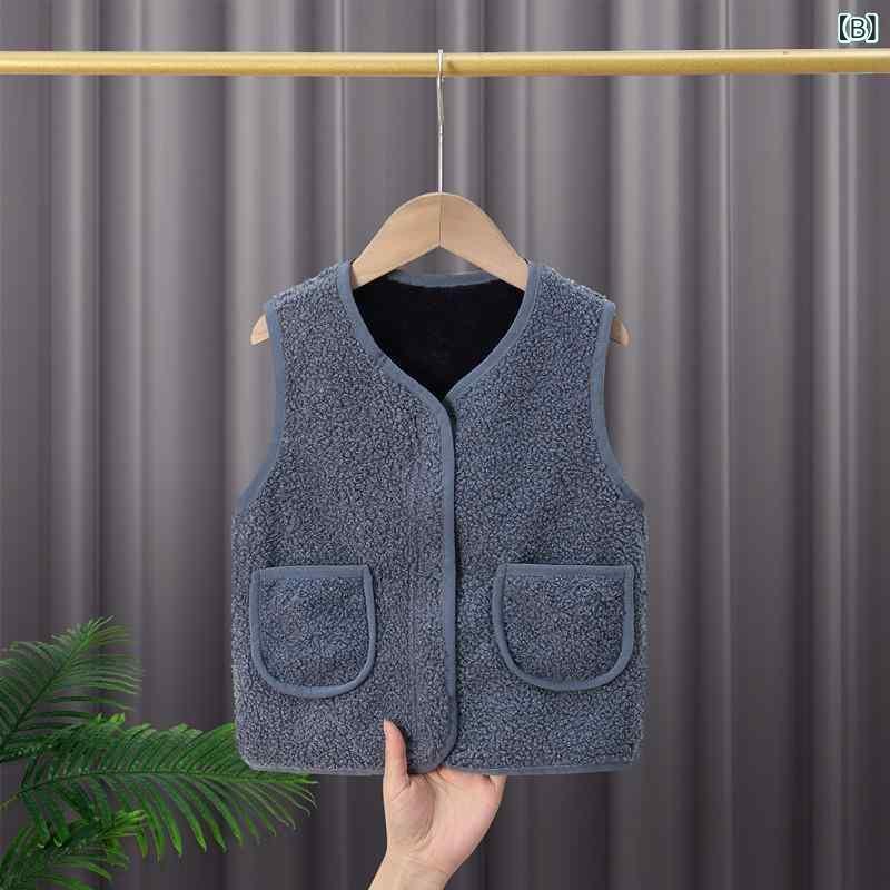ベビー キッズ ボア ベスト 厚手 フリース ベスト ベビー服 子供服 男の子 女の子 ...