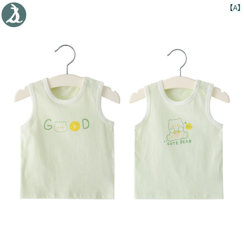 ベビー服 新生児用 ベビー 背心 ノースリーブ トップス 綿100% 春夏 かわいい 幼児...
