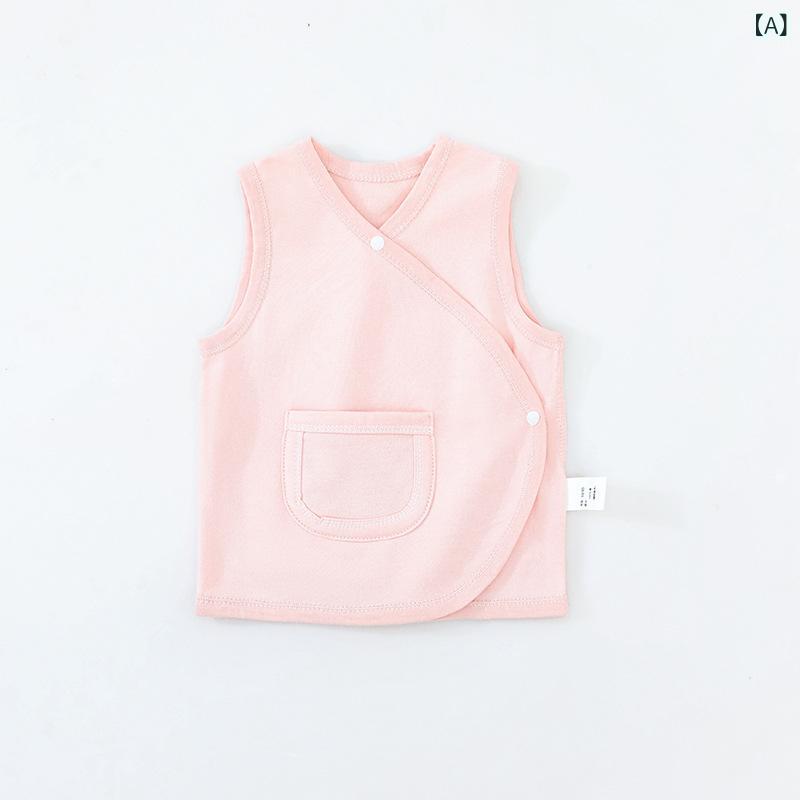 ベビー服 ベスト 春秋 男女兼用 新生児 コットン100% 赤ちゃん インナー 薄手 ノースリーブ 部屋着 パ..