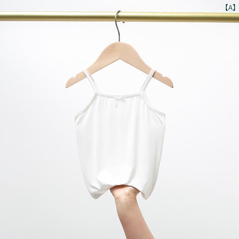 ベビー キッズ タンクトップ モダールコットン 薄手 子供服 ノースリーブ インナー...