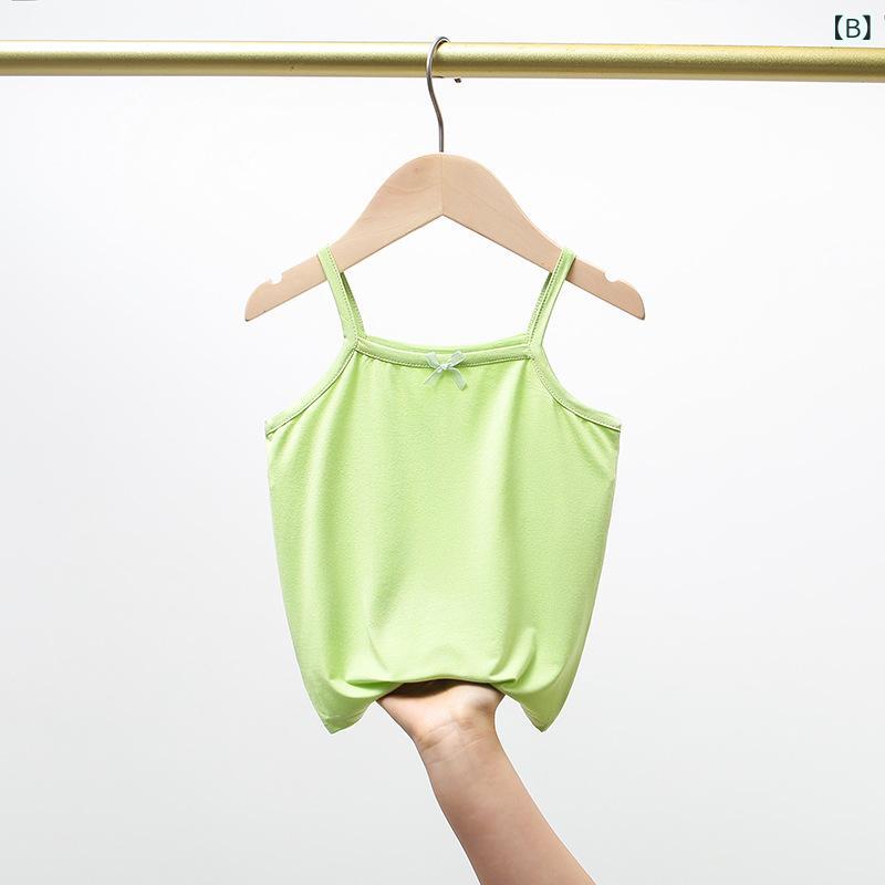 ベビー キッズ タンクトップ モダールコットン 薄手 子供服 ノースリーブ インナー...