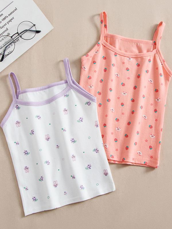 ベビー キッズ タンクトップ 春夏 子供 女の子 綿100% キャミソール ノースリーブ カットソー インナー..