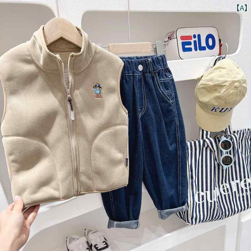 子供服 ベスト 男の子 中綿入りベスト アウター フリースベスト チョッキ 前開き ...