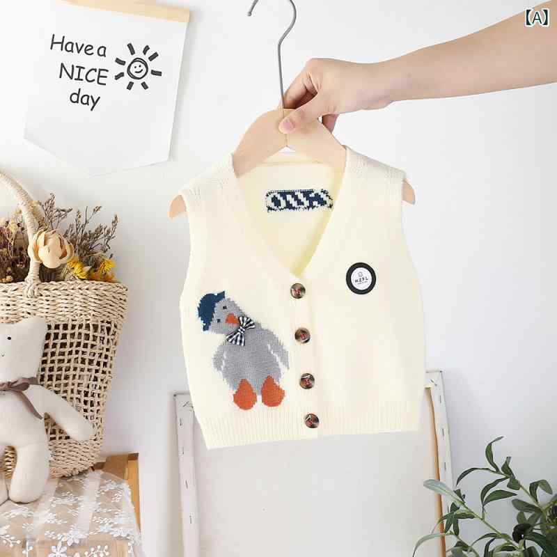 子供服 ニットベスト ベビー服 春秋 アウター 赤ちゃん セーター 毛糸 ベスト 乳幼...
