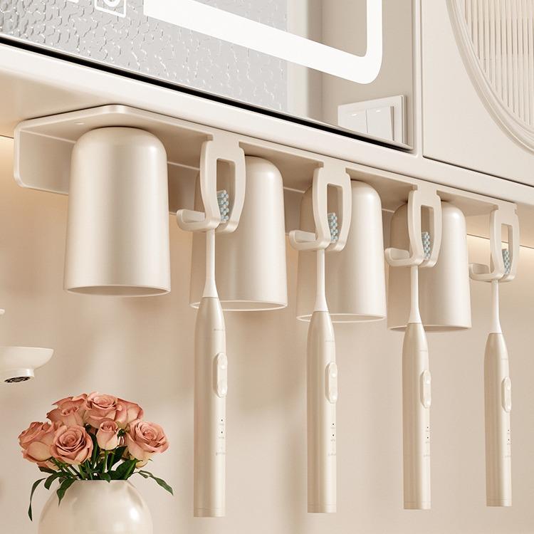 歯ブラシホルダー 収納ラック 壁掛け式 コップスタンド 칫솔걸이 歯磨きコップ 칫솔살균기 洗面所 収納 칫솔 歯ブラシ立て 電動歯ブラ..