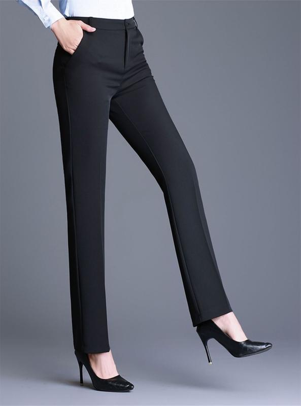パンツ レディース スーツパンツ テーパードパンツ スラックス 事務服 オフィス ビジネス 高見え 美脚 高身長 春夏 黒 紺 ブラック ネイビー ポリエステル