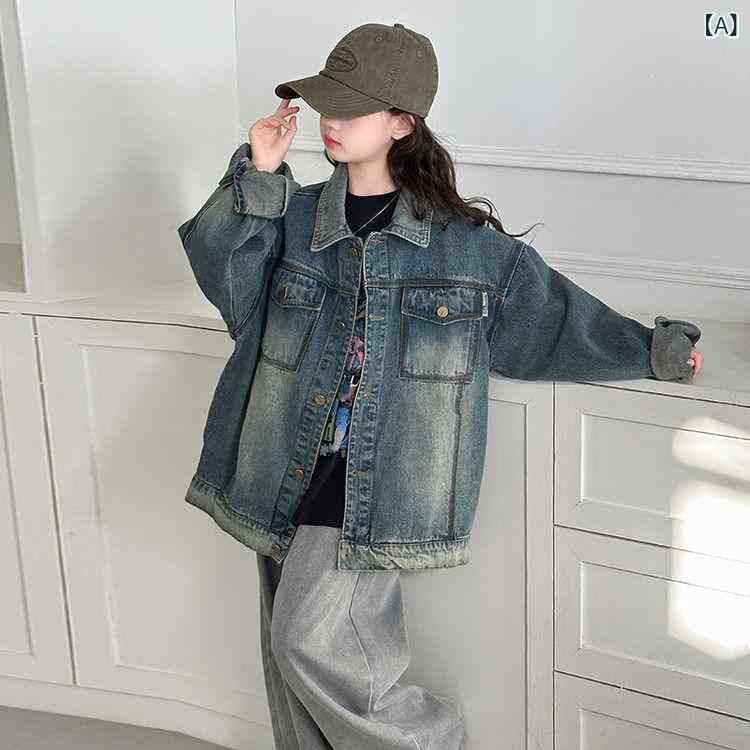 子供服 デニムジャケット 春秋 女の子 アウター トップス ジーンズ Gジャン カジュアル かわいい おしゃれ 120cm 130cm 140cm 150cm 160cm 170cm
