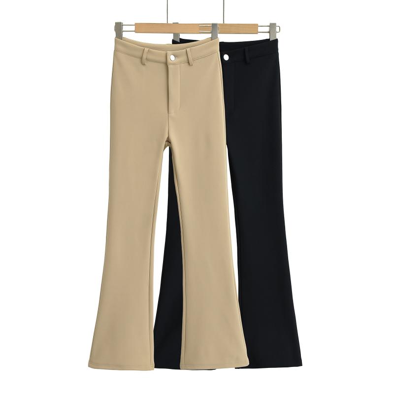 パンツ レディース 秋冬 スラックス 美脚パンツ ストレッチパンツ フレアパンツ カジュアルパンツ ストレートパンツ 低身長 黒 ブラック ベージュ 伸縮性