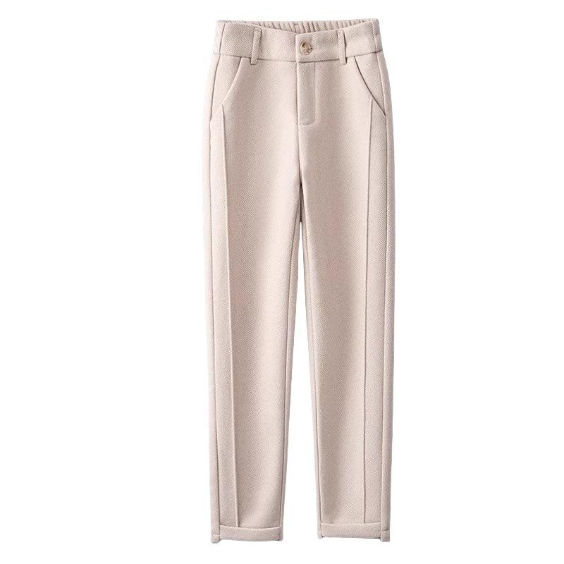 パンツ レディース 秋冬 高見え スラックス 裏起毛 あったか テーパードパンツ ウエストゴム ゆったり ストレート 美脚 厚手 大きいサイズ オフィス カジュアル きれいめ 韓国風 黒 グレー ベージュ