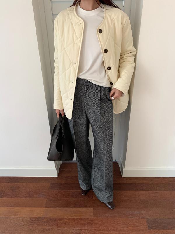 ・主な素材: 聚酯纤维, 羊毛・スタイル: 直筒裤, カジュアル, 韩系风・パンツ型: 直筒・パンツ丈: 长裤・ウエスト: 高腰・厚さ: 中等・流行の要素: 压褶・カラー: 灰色・サイズ: S, M・適用性別: 女・弾性: 無