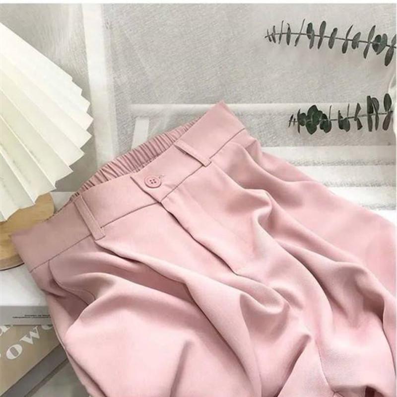 パンツ レディース 高見え スラックス 春秋 韓国風 ハイウエスト ゆったり 美脚 ストレート 9分丈 シガレットパンツ カジュアル 薄手 S M L XL 2XL ポリエステル きれいめ オフィスカジュアル