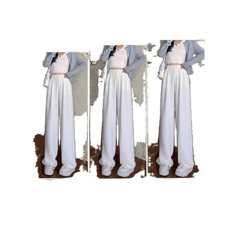 パンツ レディース ワイドパンツ 春秋 黒 ストレートパンツ ゆったり ハイウエスト 美脚 スラックス ポリエステル