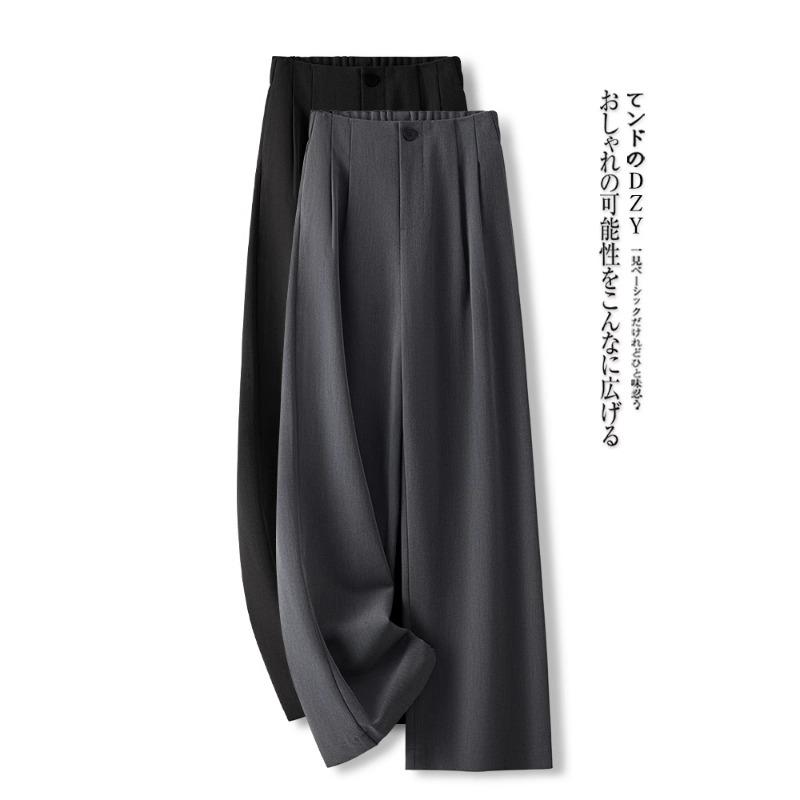 パンツ レディース 春秋 ワイドレッグパンツ 高見え 高身長さん向け ゆったり ストレートパンツ ドレープ感 カジュアルパンツ 普段使い お出かけ デート オフィス ポリエステル