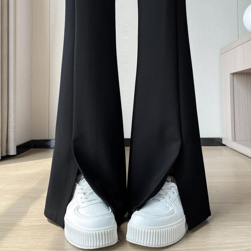 スラックス レディース 春夏 高見え 美脚 ワイドパンツ センタープレス テーパードパンツ ストレッチ 伸縮性 きれいめ オフィスカジュアル 通勤 黒 ベージュ ブラウン