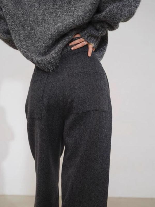 パンツ レディース 秋冬 高見え ワイドパンツ テーパードパンツ スラックス ゆったり 美脚 あったか 厚手 伸縮性 ストレッチ オフィス カジュアル フォーマル グレー系