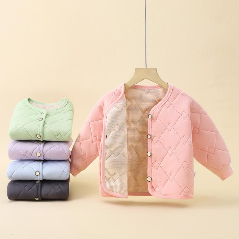 子供服 アウター ガールズ ボーイズ 中綿入りジャケット キルティングジャケット 幼稚園 小学校 通園 ..