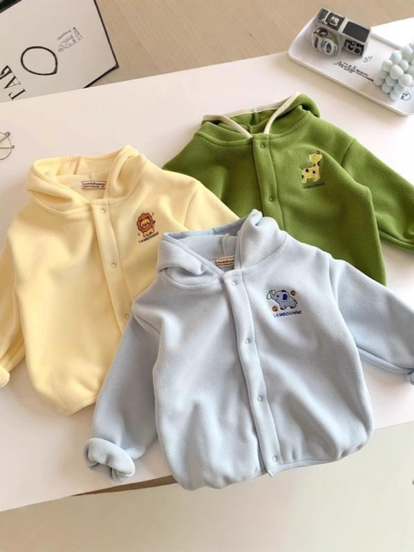 子供服 アウター 子供服 男女兼用 フリースジャケット パーカー ベビー服 長袖 80cm 90cm 100cm 110cm ..