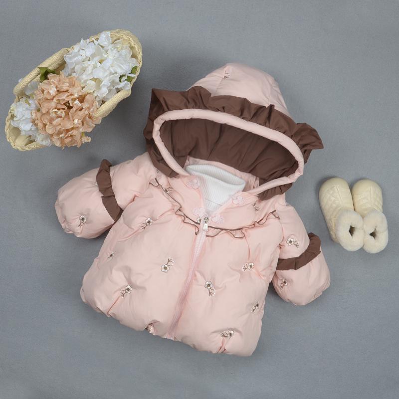 ベビー服 女の子 中綿ジャケット かわいい フード付き 厚手 アウター 冬 幼児 1歳 ...