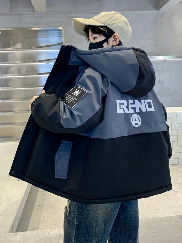 子供服 綿入りコート アウター パイロットパーカー 男の子 裏起毛 厚手 秋冬 中学生 高学年 ロング丈 ..