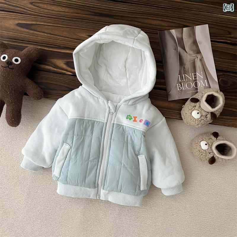 ベビー服 男の子 冬用 アウター ジャケット 加厚 ジャンパー あったか 裏地コット...