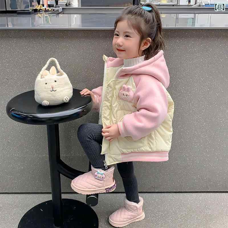 子供服 アウター 女の子 秋冬 中綿 コート ジャケット 冬 かわいい 裏起毛 暖かい ...