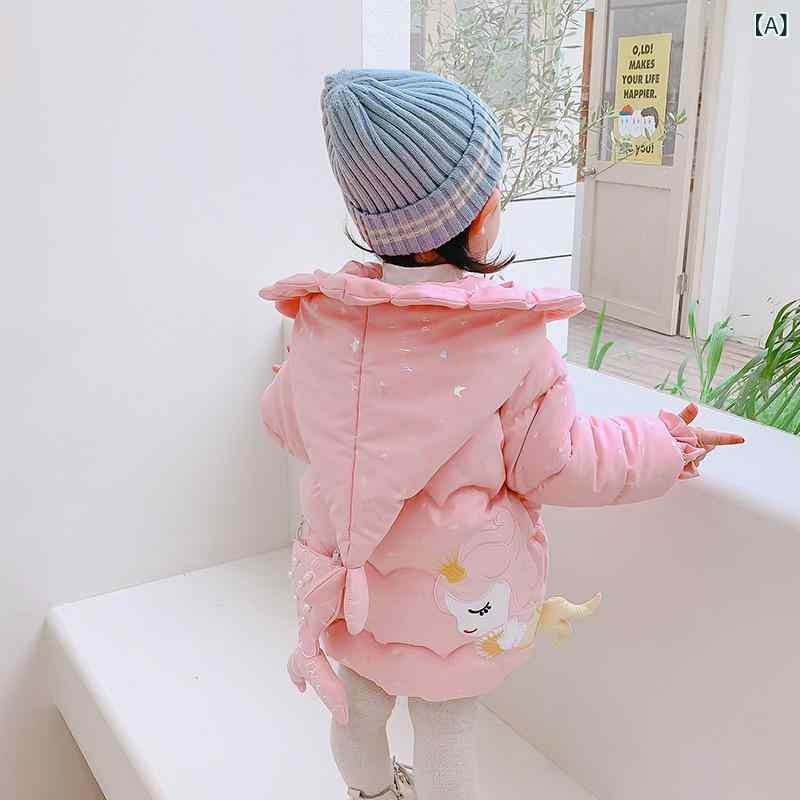 ベビー服 女の子 中綿ジャケット かわいい フード付き アウター 冬 幼児 厚手 ポリ...