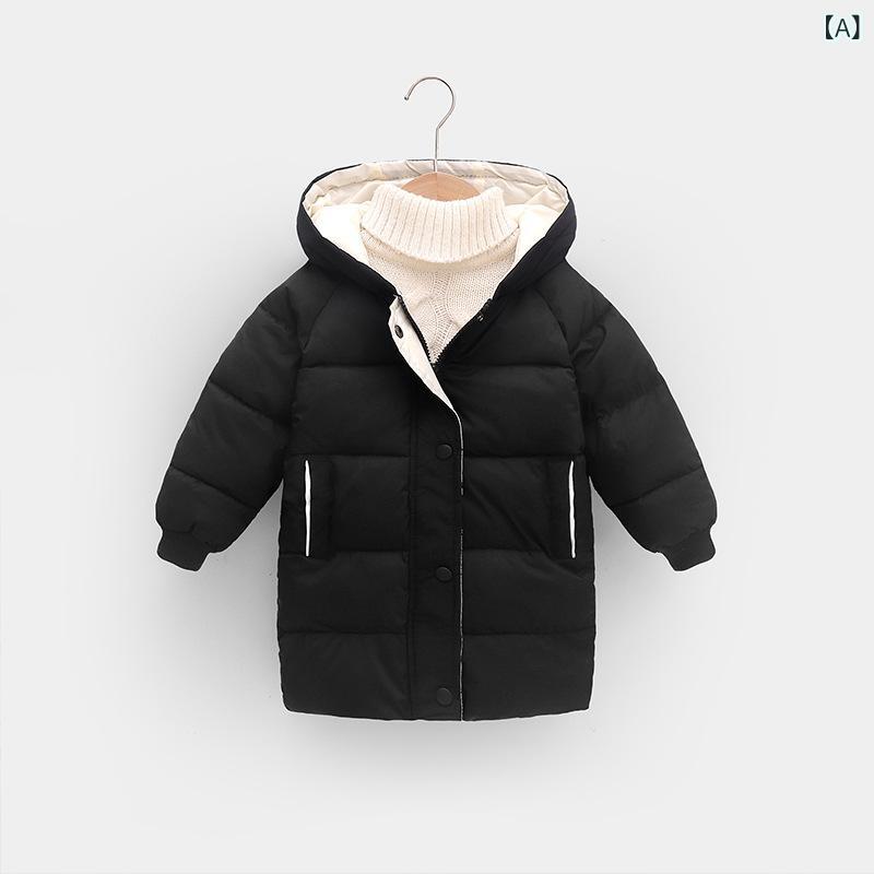 子供服 中綿入りジャケット キッズ 男女兼用 アウター ロング丈 厚手 秋冬 90cm 10...