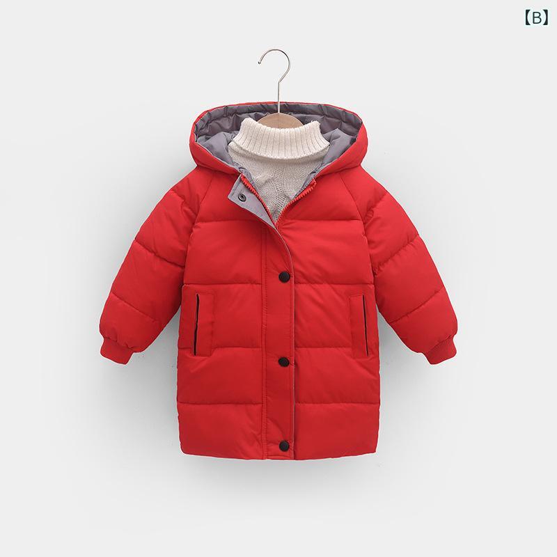 子供服 中綿入りジャケット キッズ 男女兼用 アウター ロング丈 厚手 秋冬 90cm 10...