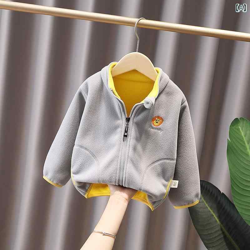 子供服 フリース ジャケット 男の子 春秋 ブルゾン ジャンパー アウター 80cm 90cm 100cm 110cm 120cm ..