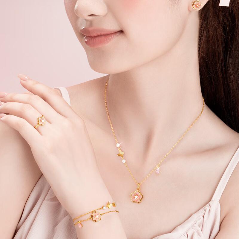 ネックレス レディース S925 シルバー 925銀 ジルコニア 桃花 蝶 ペンダント チョーカー 高級感 鎖骨チ..