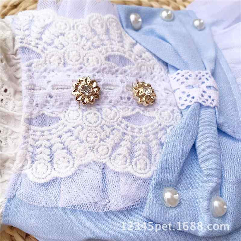 Garments - ペット服 犬猫用 スカート ペット用 春夏服 可愛い 小型犬 デニムスカート