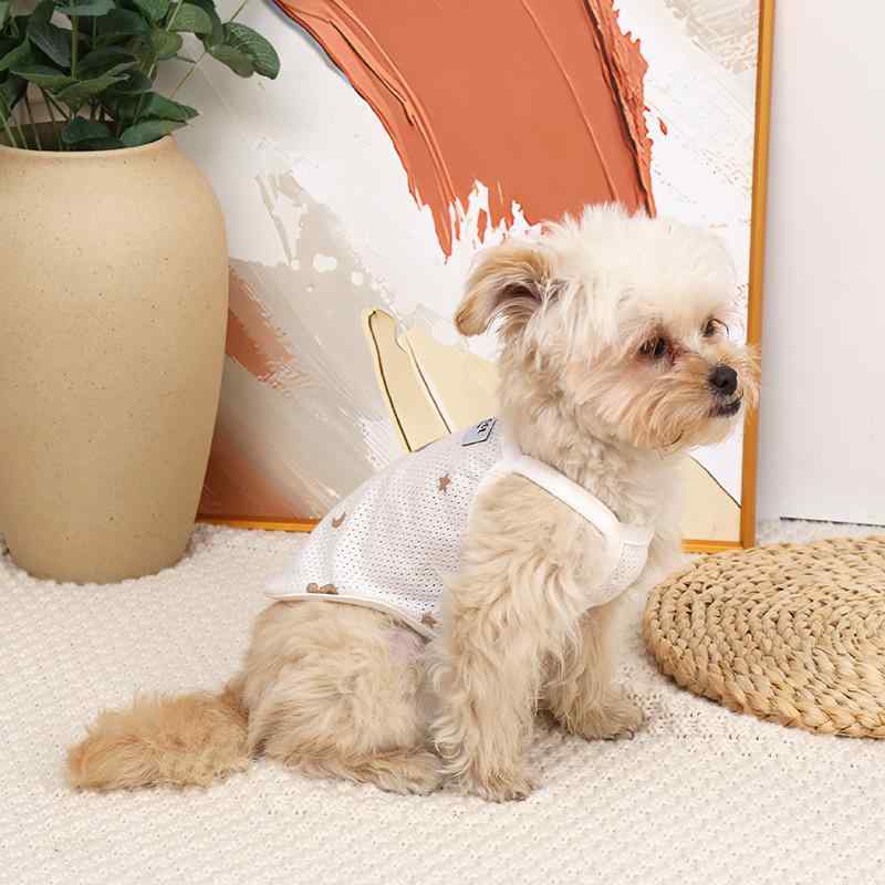 ペット服 飾 ベスト 犬 服 かわいい 小熊 柄 猫 犬 通用 春夏 薄手 コットン
