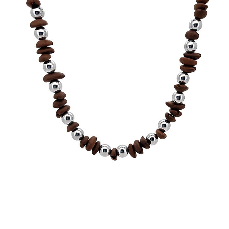ネックレス 男女兼用 手作り コーヒー豆 鎖骨チェーン 個性的 トレンド アクセサリー ペンダント ギフ..