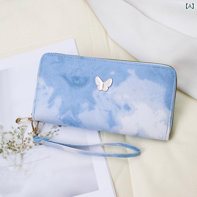 財布 レディース グラデーションカラー ウォレット ファッション かわいい 手提げバッグ ハンドバッグ ブルー グレー ブラウン ピンク系 2