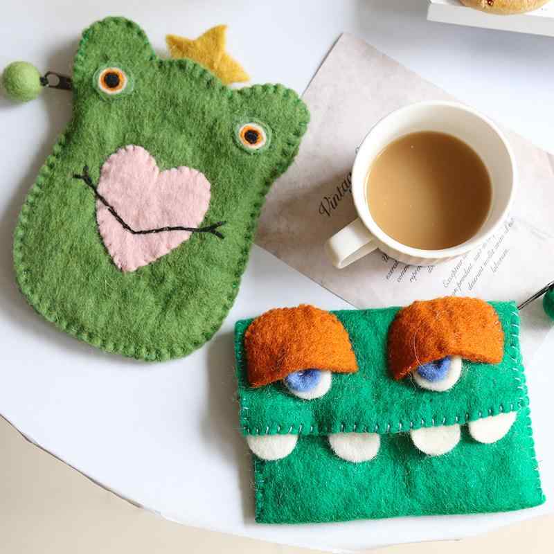 3個セット・素材: 羊毛毡・柄: 動物・スタイル: 街頭トレンド・対象: 男女兼用・裏地: ポリエステル・カラー: 鳄鱼零钱包, 鳄鱼手环包・機能: 収納可能・製品カテゴリ: 零钱包