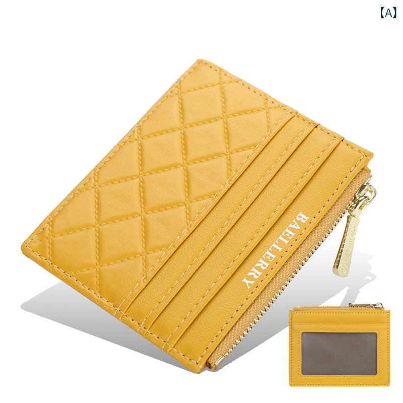 財布 レディース ミニ財布 カードケース ウォレット PUレザー 大容量 多機能 コンパクト かわいい おしゃれ シンプル 無地 軽量 防水 ミニマリスト プレゼント ギフト イエロー ワインレッド ライトグレー ブラック ターコイズ アプリコット ライ 2