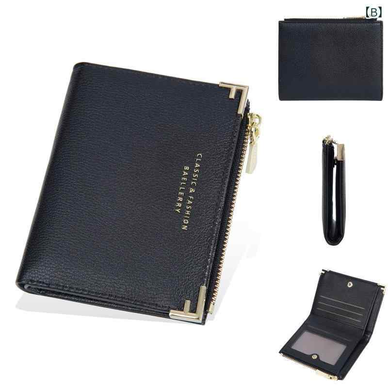 財布 レディース 女性用 二つ折り財布 カード入れ 多数 ポケット付き 小銭入れ PUレザー ピンク系 ブラック レッド ブラウン ブルー グリーン アイボリー イエロー 耐摩耗性