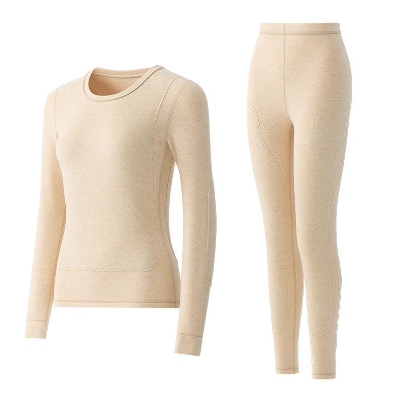 インナー 上下セット レディース メンズ 発熱 保温 肌着 秋 冬 暖かい 裏起毛 静電気防止 蚕糸 山羊绒 アクリル 無地 あったか(4.0)